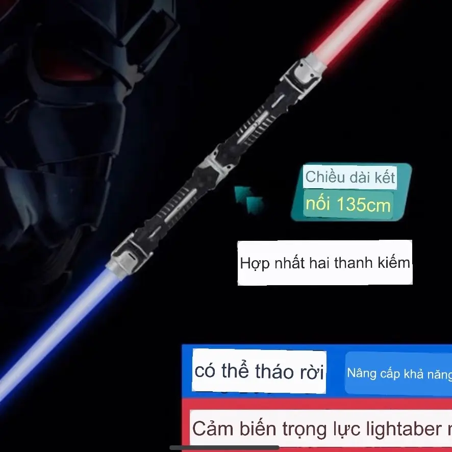 Thanh kiếm lazer Star Wars Ánh sáng đồ chơi phát đèn flash huỳnh quang cho trẻ em ️️️ Bộ quà tặng