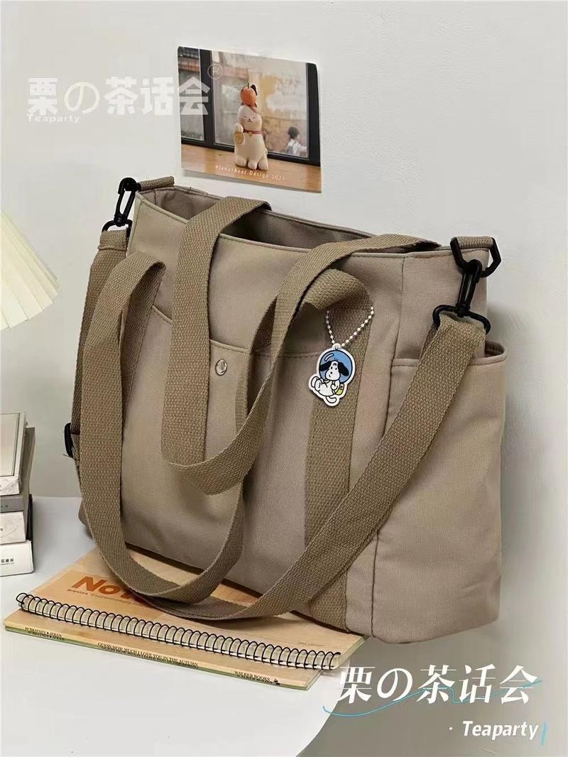 Product Introduction of Canvas Bag Women's New Large Capacity Fashion All-Match Shoulder Bag Tote Bag for Work Commuter Bag Korean Style Crossbody Bag 18