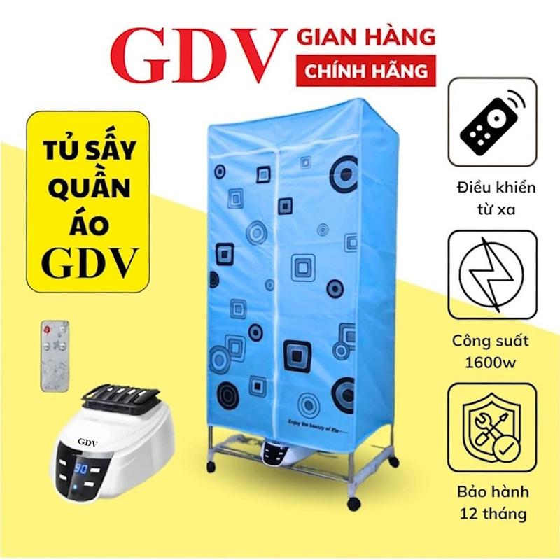 Tủ Sấy Máy Sấy Quần Áo GDV Điều Khiển Từ Xa Công Suất 1600W - Màu Ngẫu Nhiên