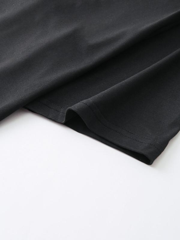 Men's Plain V Neck Loungewear Tee, Regular Fit Casual Soft Comfortable Short Sleeve T-shirt for Summer, Men's Sleepwear for Indoor Wear 7