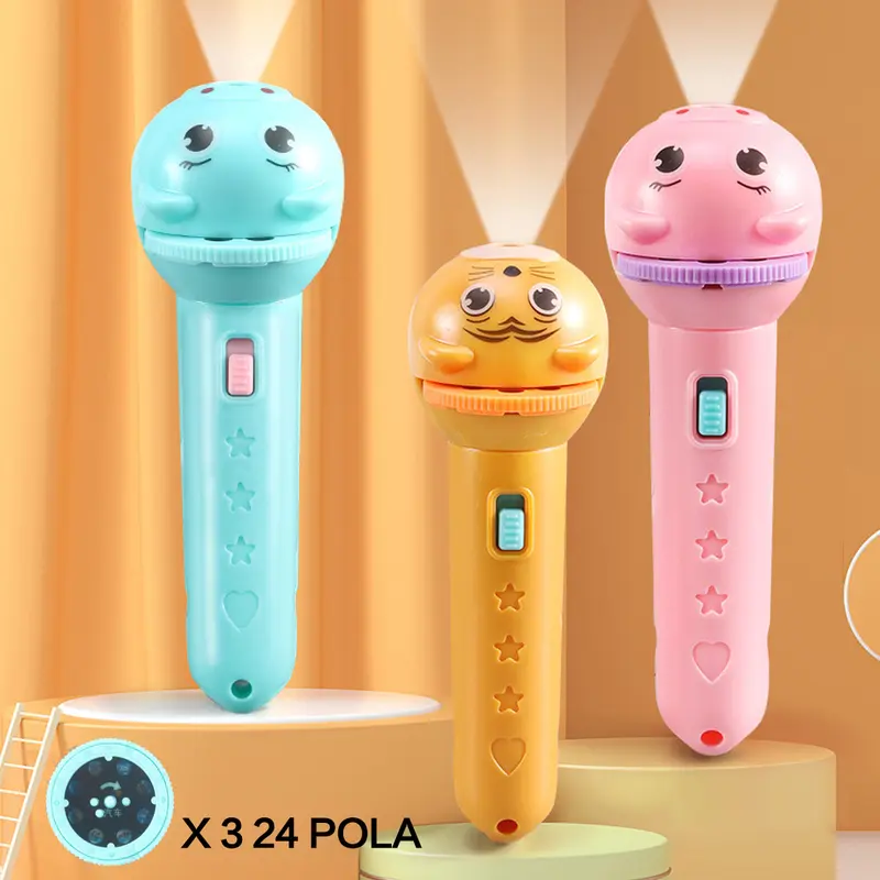 Mainan Anak Senter Proyektor 3 Piringan / Fun Flashlight / Mainan Proyektor Gambar / Mainan Edukasi 1