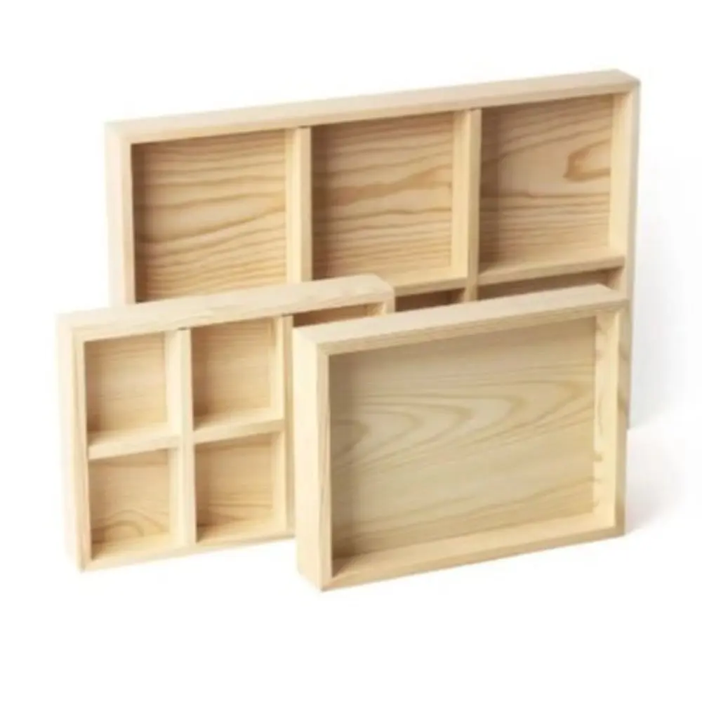 Dish Solid Wood Jewelry Display Tray Divider 6/12/24/36 Grids Necklace Storage Box High Quality Vintage Ring Earring Holder Bracelet