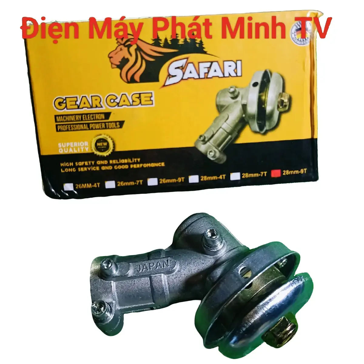 Đầu bò (đầu dao) máy cắt cỏ Safari 28mm 9 khía - đầu bò máy phát cỏ gx35,330