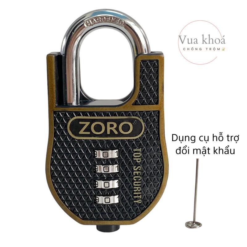 Ổ Khóa mật mã chống cắt ZORO 4 số 6 phân - khóa số thay đổi mật khẩu theo ý muốn - thích hợp khóa cửa nhà,cửa cổng.khóa mật mã chống cắt 7