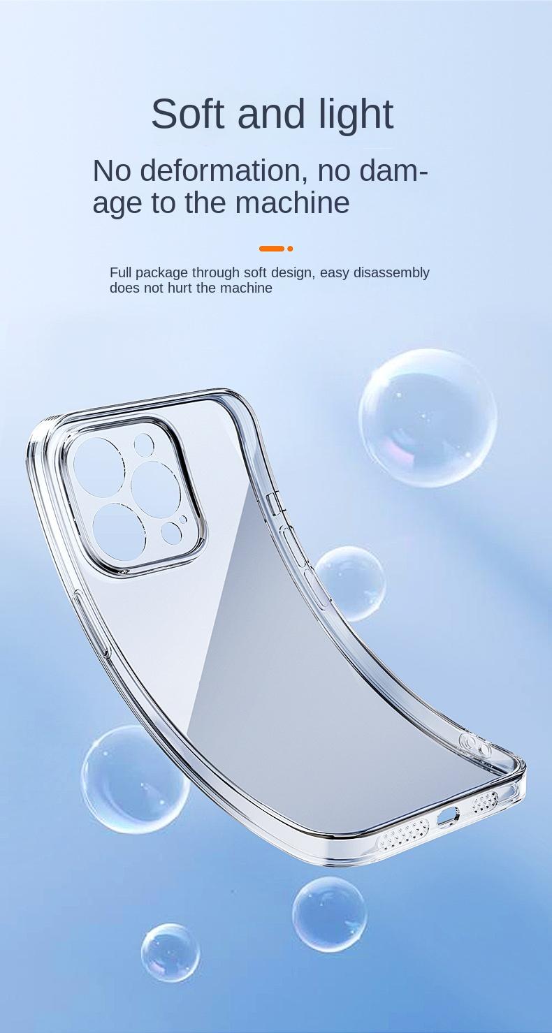 Product Introduction of Apple 16/15/14/13/12/11/X Phone Case Iphone15pro Transparent Soft Case 14pro Four-Corner Drop-Resistant Ultra-Thin 13pro12 Protective Case Drop-Resistant 7