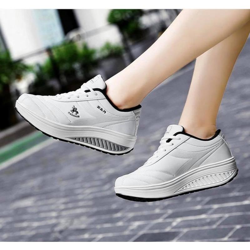READY STOCK Women Swing Work Single Shoes Black White Nurse Shoes Casual Sneaker 0