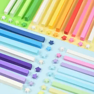 TC Kertas Origami Bintang Warna Origami Star Paper Motif Bintang Craft Crafting Stuff Diy Kertas Bintang Warna Warni R1368