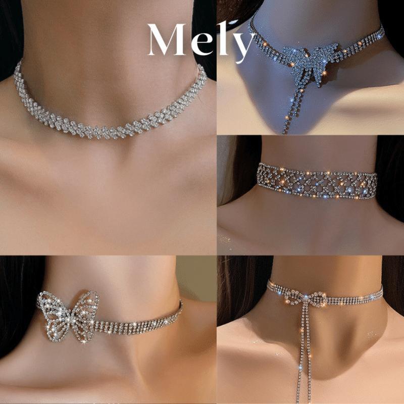 Vòng cổ dây chuyền choker Nữ  Đính đá Trang Sức đi tiệc sang trọng Mely 582 Jewelry