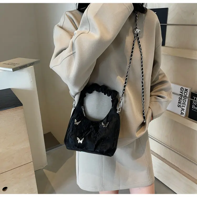 Túi cầm tay quai xách đeo chéo quai nhúm da nhung tặng charm mây dễ thương tiểu thư Hiếu Túi Store 587 Bag Nữ Chữ Nhật 7