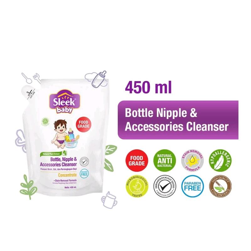 Sleek baby Bottle, Nipple & Accessories Cleanser Refill 450ml | 900ml 0