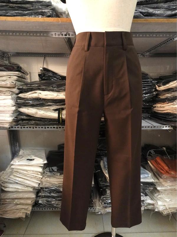 Quần kaki ống suông basic 90cm Pants Nữ Women 6