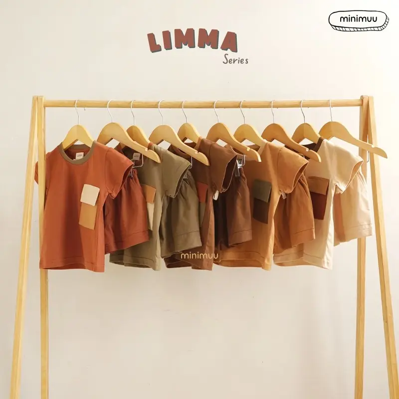 Minimuu Limma Series - Kaos Celana Anak Unisex/ Atasan dan Bawahan Anak/ Kaos Katun Unisex/ Earthtone 3