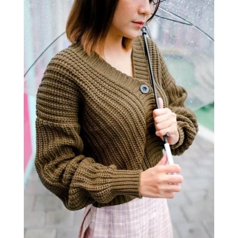 Cardigan wanita rajut tebal/Cardy korean/Pakaian wanita Polo