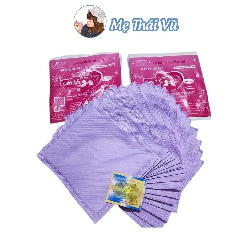 Combo đồ sơ sinh 10 Bịch 100-120 miếng tấm lót phân su lót cho trẻ sơ sinh Hiền Trang 3 lớp chống thấm Mẹ Thái Vũ Cho Bé
