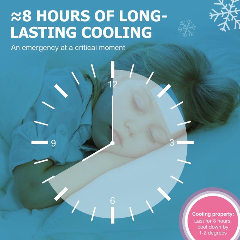 Product Introduction of Cooling Gel Patch, 20pcs/box Ice Packs for Face, Neck & Body, Gentle Skin-friendly High Water Content Breathable Cooling Gel Sheet for Babies, Kids, Adults 3