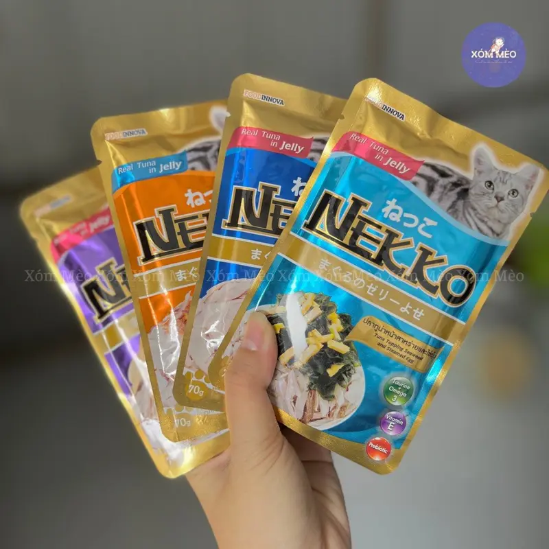[COMBO PATE NEKKO] - Combo 12-24 gói Pate Nekko dành cho mèo trưởng thành & mèo con- Mix Vị, gói 70g 2