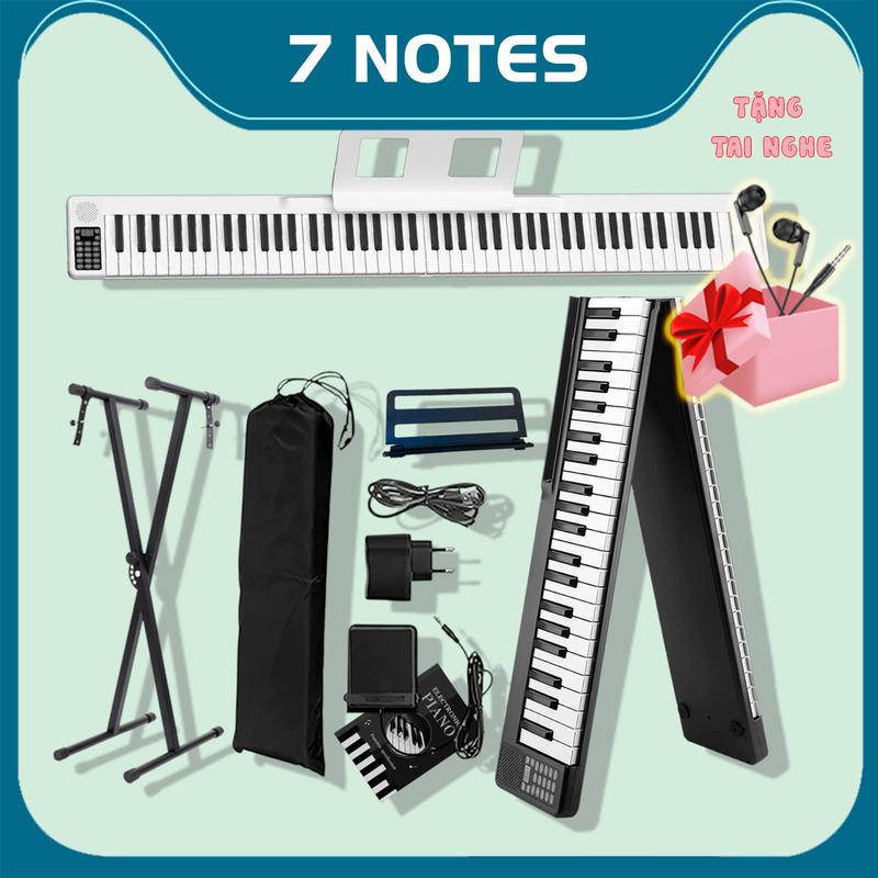 [Tặng Tai Nghe] Đàn Piano Gấp Gọn 88 Phím Bora BX-10 Cảm Ứng Lực Kết Nối Bluetooth Phím Bấm Nặng điện