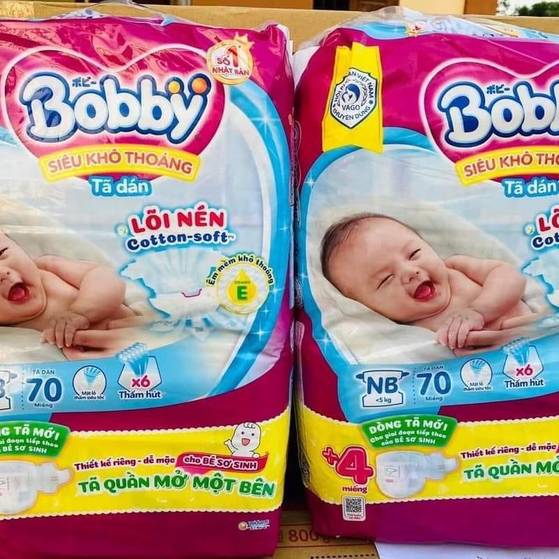 Combo 2b Tã dán bobby newborn 70+4 tã quần mở 1 bên mớ ra Cho Bé