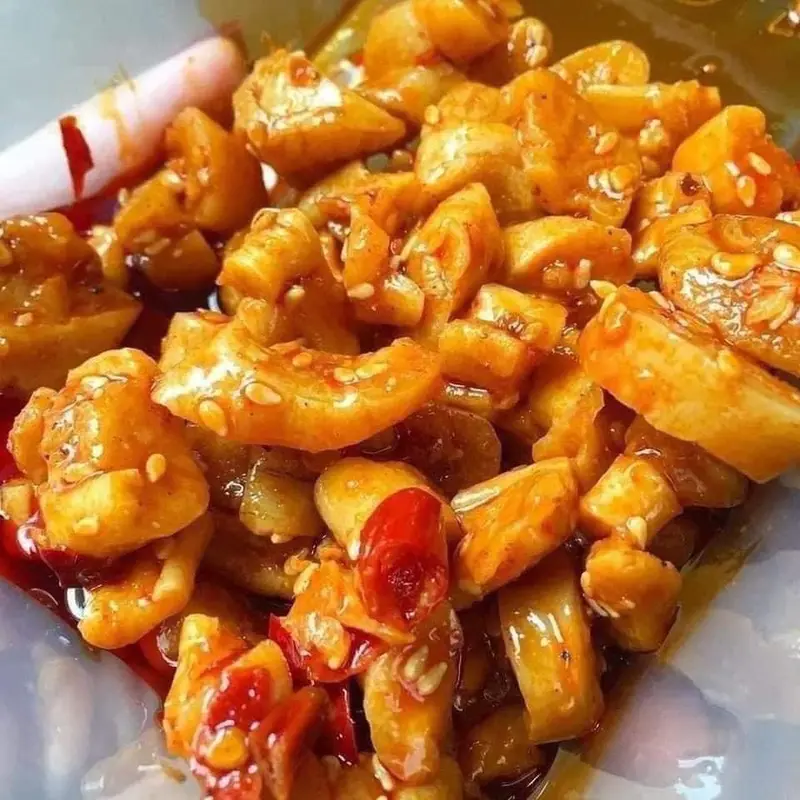 Củ cải cay tứ xuyên muối dầu vừng - Cà la thầu cay tê  Food Chua Food 4