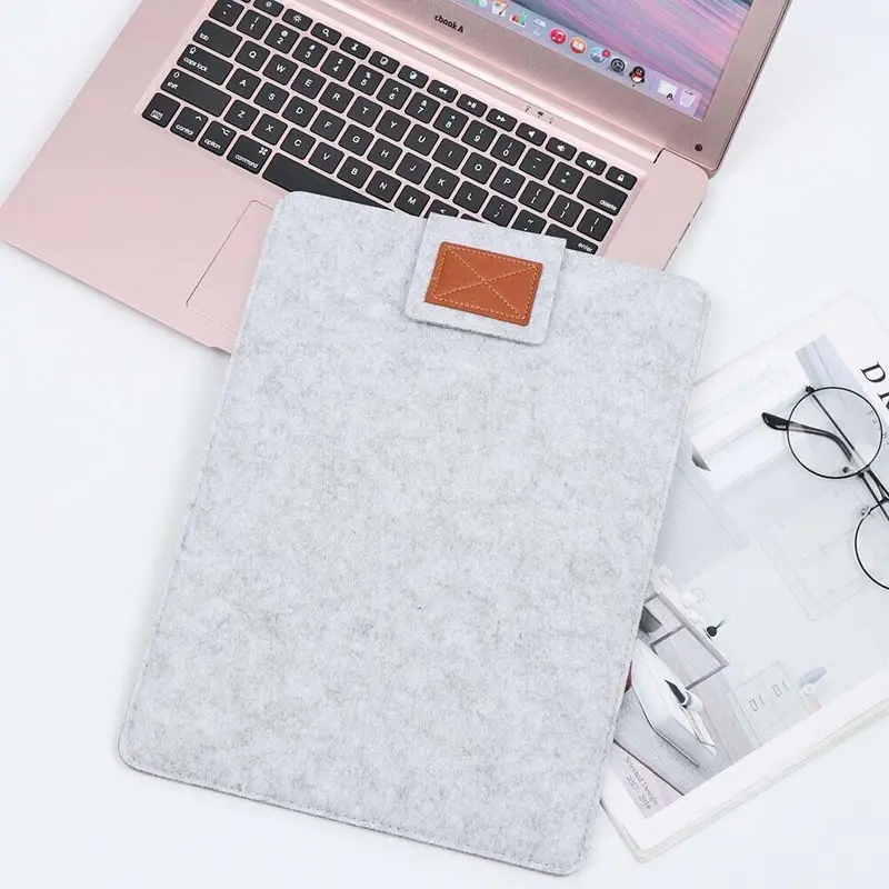 Túi đựng máy tính xách tay Cầm Tay bảo vệ nỉ chống trầy xước, dành cho 11 13 15 inch Ipad Pro Kindle Macbook, Unisex, Tay áo đựng 3