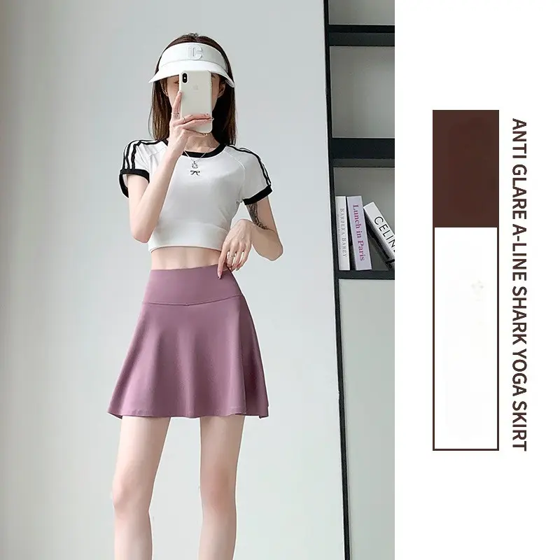 [ Fiery Sport ]   Fiery Sport | Rok Tenis Sport Wanita Dengan Celana Dalam Anti Tembus Bahan Nyaman High Waist Skort Pendek Untuk Golf & Workout ROK PENDEK 7