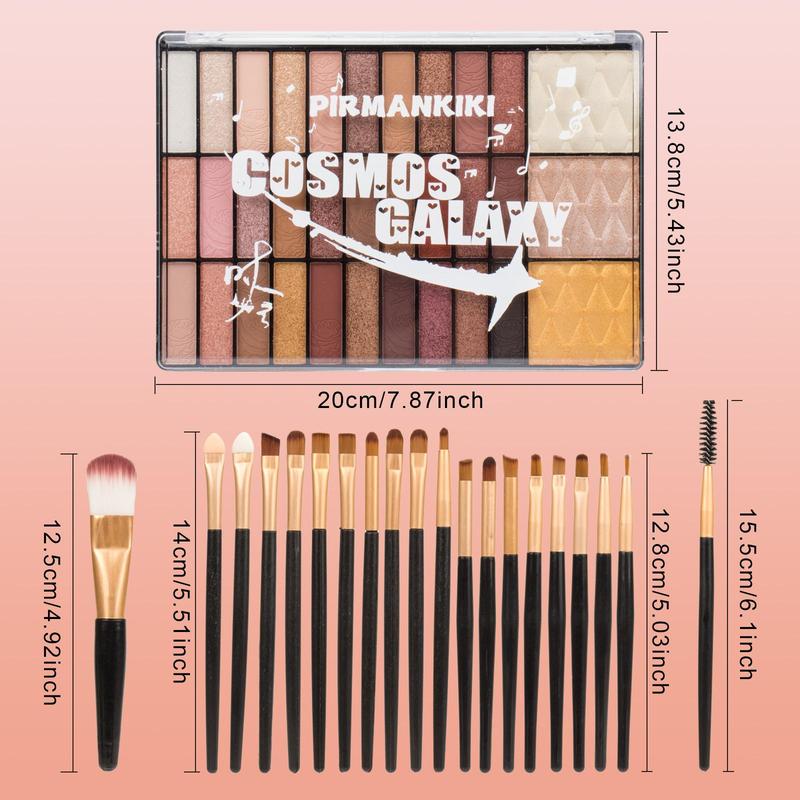 Product Introduction of 33 Colors Eyeshadow Palette & Brush Set, 1 Set Professional Makeup Kit for Women, Multi-use Makeup Products for All Styles and Occasions, Cosmetic 1