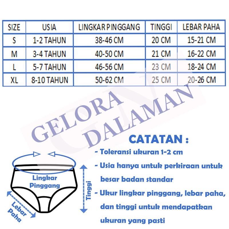 Product Introduction of 6 Pcs Celana Dalam Anak Laki Laki CD  Pakaian Dalam Anak Cowok Karakter Gambar 1