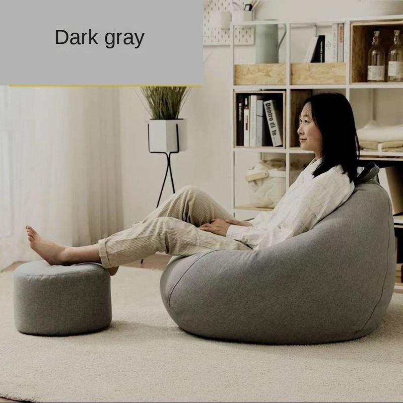 Product Introduction of [Gift footstool+ Pillow] With filling large seat bean bag sofa chair sofa lazy recliner lazy sofa 9