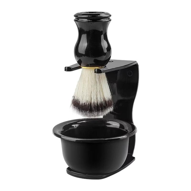 Professional 3-in-1 Shaving Brush Set Shaving Brush Shaving Bowl Shave Care Kits Shaving Stand Men Facial Cleaner Men's Shaving Gift 0