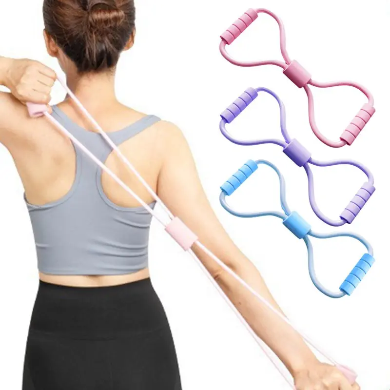 Dây kháng lực, loại 8 chữ, thể thao ngoài trời, đàn hồi, đai Co Giãn thể dục, 8 hình, để giảm cân 7