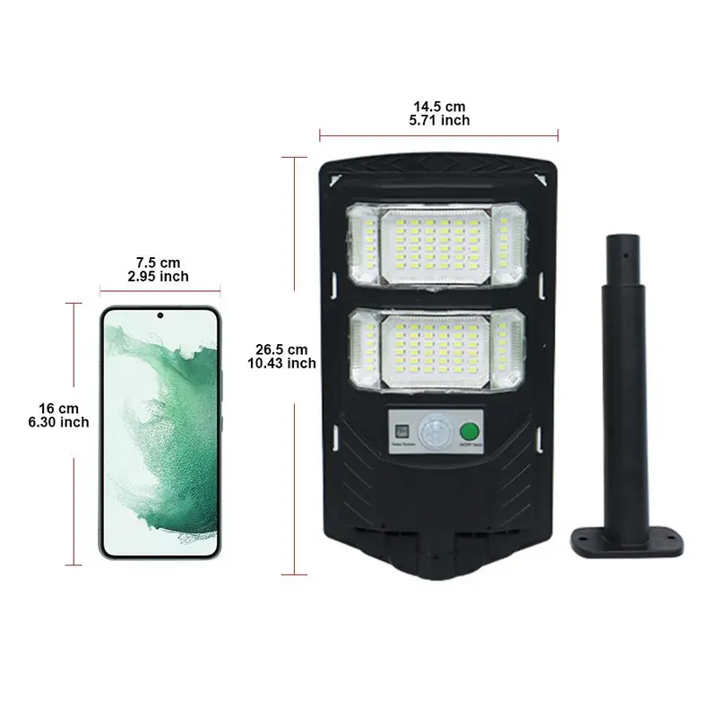 Solar Powered Outdoor Street Light, Ultra-bright LED Garden Light, Outdoor Solar Light with Motion-Sensor, Outdoor Lighting for Garden, Yard, Patio 1