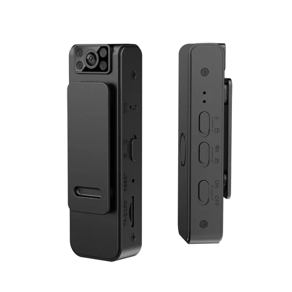 HD 1080P Micro Voice  Recorder 90 Degree Rotating Camera Magnetic Suction Camera Voice Recording with Back Clip for Meeting