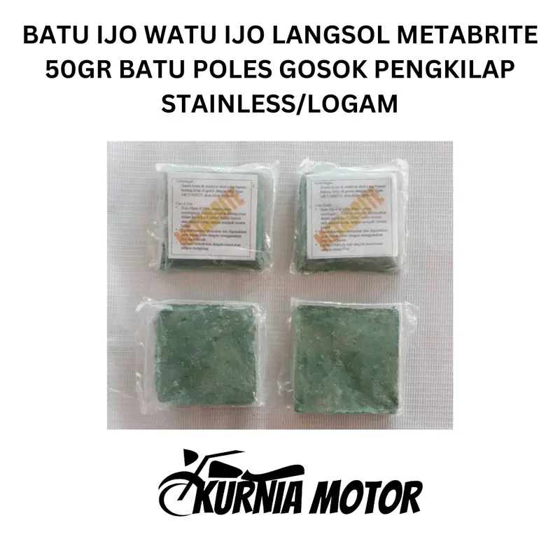BATU IJO WATU IJO LANGSOL METABRITE 50GR BATU POLES GOSOK PENGKILAP STAINLESS/LOGAM 3