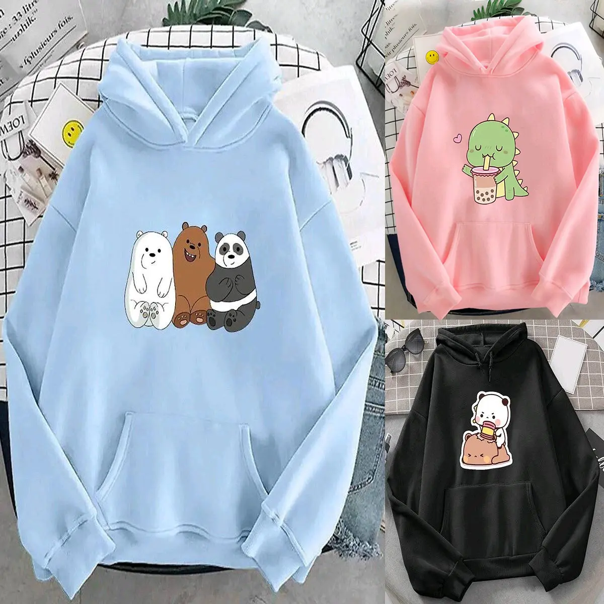 Áo Khoác Mỏng Hoodie Nhỏ Xinh Freesize 30kg Đến 44kg In Hình Đẹp Dễ Thương