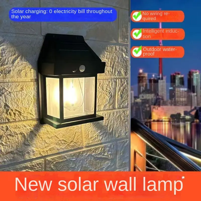 Outdoor Solar Lights Room Wall Lights Waterproof Tungsten Lights Garden Induction Lights Courtyard Street Lights Lighting Night Lights