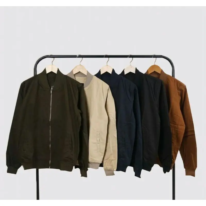 Jaket Bomber Pria Jaket Bomber Canvas Pria jacket Man Parka Best seller Bandung Hitam Kancing Distro Nyaman 8