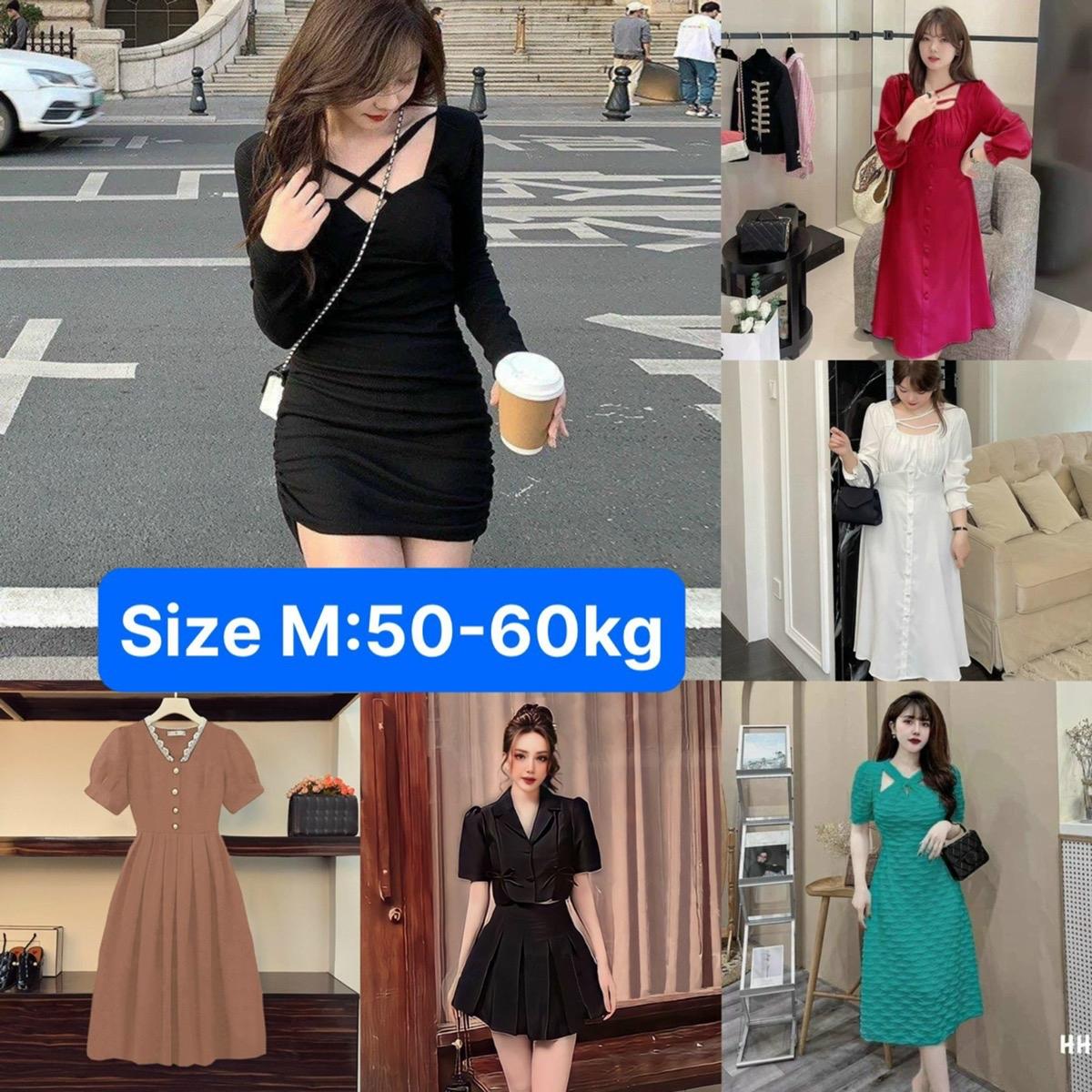 Xả Kho Bigsize 50-60Kg Thời Trang Bigsize Váy Dự Tiệc Vải Cotton Lạnh Top Nữ Dress Women - A.1078