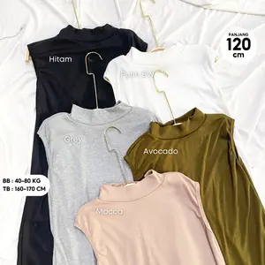 INNER DRESS RAJUT SPAN - BY BOSSQUEEN Casual Melar Panjang Simple Wanita Baju