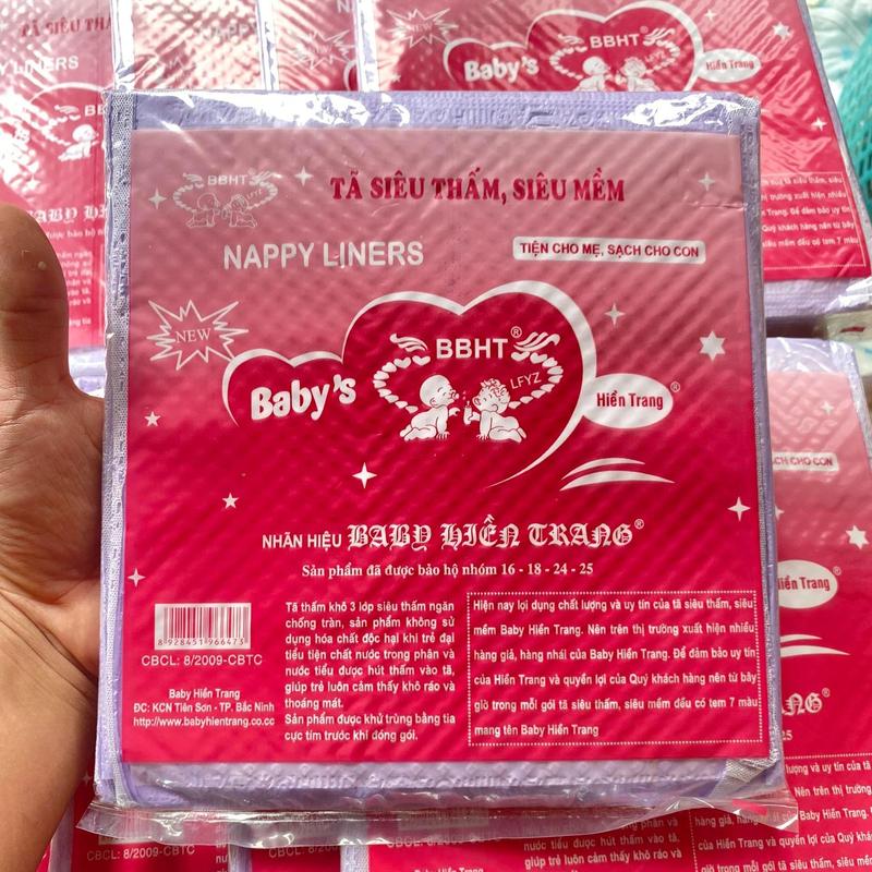 Combo 10 Gói 100 Miếng Tã Giấy Lót Su Cho Bé Sơ Sinh Baby Hiền Trang tã lót