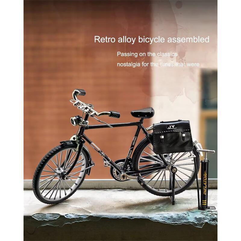 Product Introduction of DIY Retro Bicycle Model Ornament Alloy Metal Mini Bike Sliding Assembled Version Collection Gifts Toys For Kids Adult 11