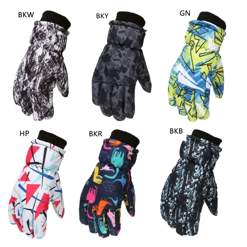 Fujin Thermal Ski Gloves Children Kids Winter Waterproof Warm Child Snowboard Riding Snow Gloves For Girls Boys Cold Weather