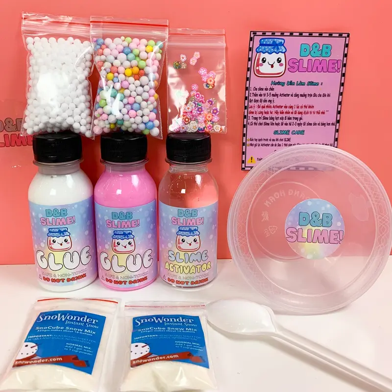 Bộ Kit làm Slime Mây Cao Cấp - Set làm Slime Mây Đủ Màu Gía Rẻ Nhất (Có hướng dẫn đầy đủ) 4