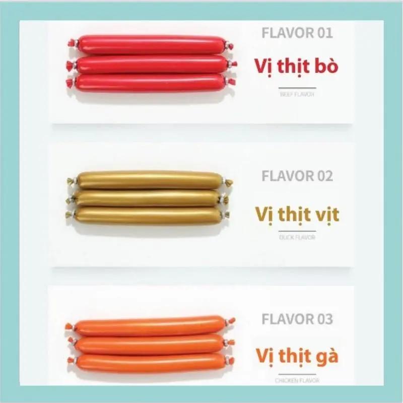 Xúc xích cho chó mèo - xúc xích tươi giàu dinh dưỡng 15g 1