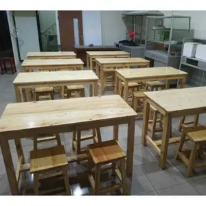 1 set meja makan / restoran Jati belanda