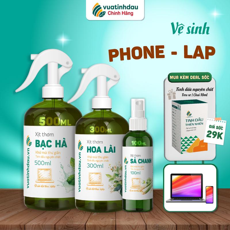 Chai Xịt Vệ Sinh Điện Thoại Máy Tính Laptop 100ml/500ml VUATINHDAU Nước Lau Màn Hình Điện Thoại Laptop Máy Tính - Làm Sạch