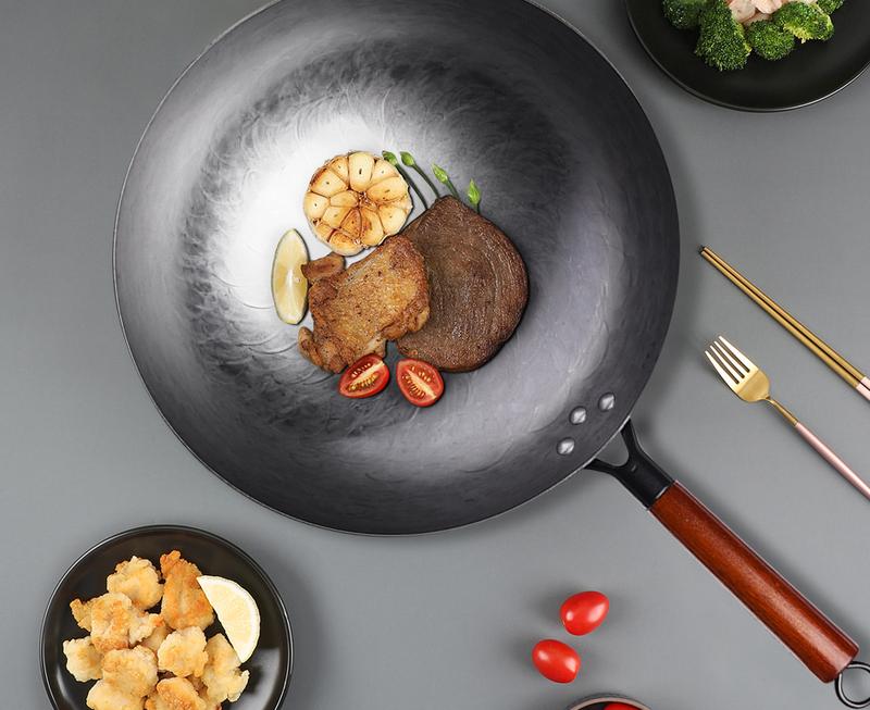 Product Introduction of Traditional iron wok,Non-coating Woks Hand forged  For Kitchen Pan Wooden Handle Wok Kitchen Gas Pot Cookware Kitchen Accessories 18