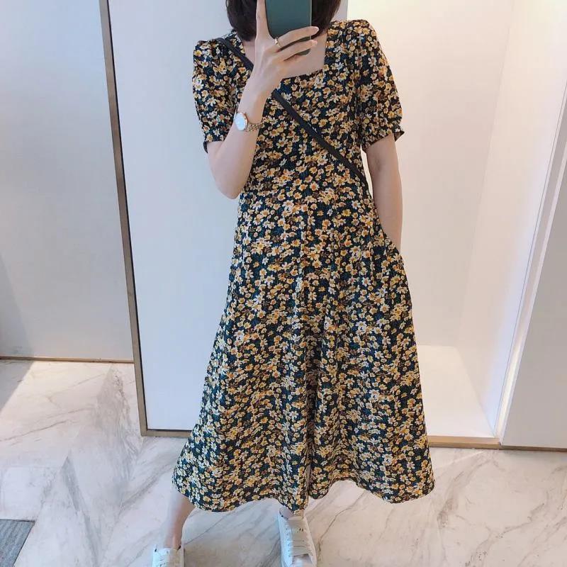 Product Introduction of Fashion Casual Floral Women's Dress 2024 Summer New Temperament Waist-Controlled Loose plus Size Figure Flattering Women's Clothing Skirt Womenswear Elegance 8