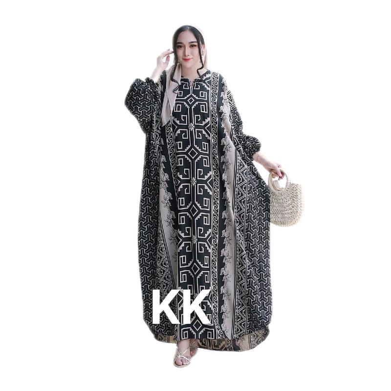 kaftan ALEA rayon Tebal Nyaman Bunga Muslim Cantik Panjang 4