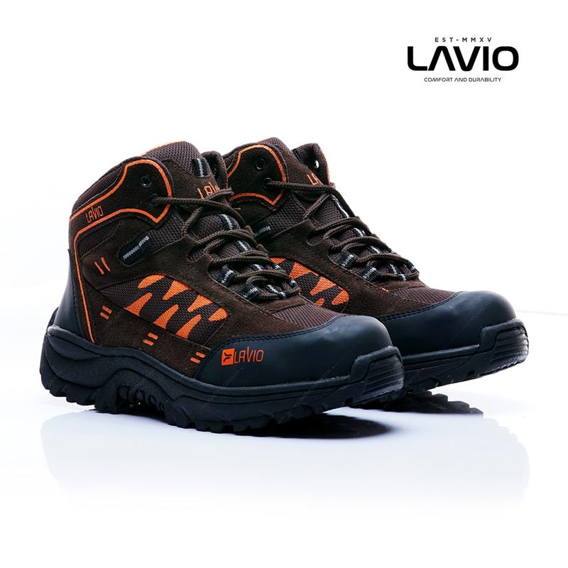 Sepatu Safety Pria Ujung Besi Lavio Axel High Premium Sefty Shoes Kerja Lapangan Outdor Hiking Mendaki Gunung Savety Cowo 3