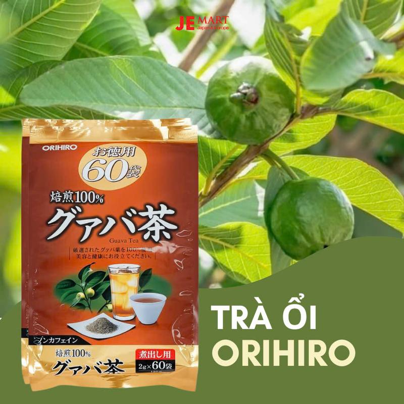 Trà ổi Orihiro Nhật Bản chính hãng, cải thiện tiêu hóa và giúp ngủ ngon - 48 và 60  gói Nước Trà 0